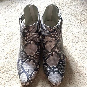 Snakeskin Booties